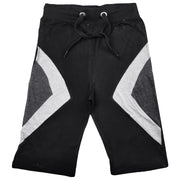 A2Z 4 Kids Kids Girls Boys Shorts Set 100% Cotton Contrast Panelled Black & Charcoal Trendy Fashion Summer T Shirt Top & Short Pants Gymwear Outfit Clothing Sets Age 5 6 7 8 9 10 11 12 13 Years