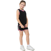 A2Z 4 Kids Girls Vest Top And Shorts 100% Cotton Camouflage Baby Pink Taped Fashion Summer Vests Hot Pant Short Outfit Set New Age 5 6 7 8 9 10 11 12 13 Years