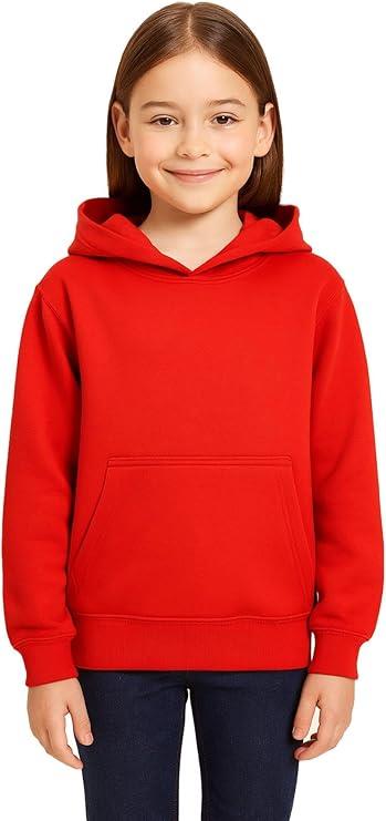 Girls Boy Plain & Tie Dye Print Sweatshirt Pullover Hooded Jumper PE School Coat