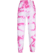 Kids Tie Dye Tracksuit Gym Cropped Hoodie Sweatpants Cord Set Girls Age 5-13