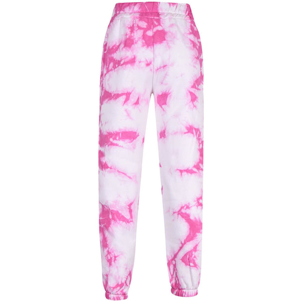 Kids Tie Dye Tracksuit Gym Cropped Hoodie Sweatpants Cord Set Girls Age 5-13