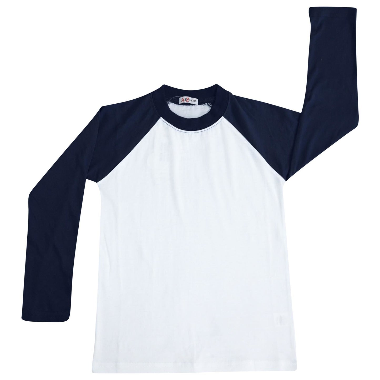 Kids Boys Girls T Shirts Plain Baseball Long Raglan Sleeves Sports Tees 2-13 Yrs
