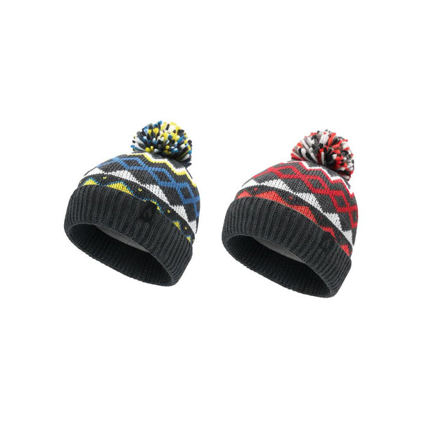 A2Z 4 Kids Boys Hat 2 Pack Nordic Bobble Knit Pom Pom Winter Warm Cosy Hats