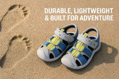 A2Z 4 Kids Boys Girls Sandals Slides Blue PU Upper Summer Beach Sports Open Toe