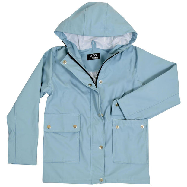 PU Raincoat Jacket Windbreaker Waterproof Parka Hooded For Girls Boys Age 5-13 Years