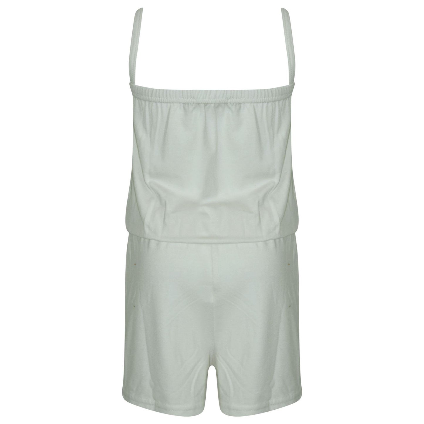 Kids Girls Plain Color Playsuit Trendy Summer All In One Jumpsuit New Age 5-13 Y