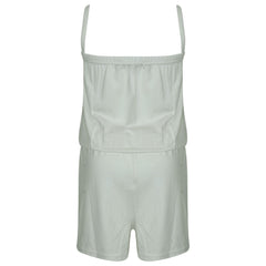 Kids Girls Plain Color Playsuit Trendy Summer All In One Jumpsuit New Age 5-13 Y