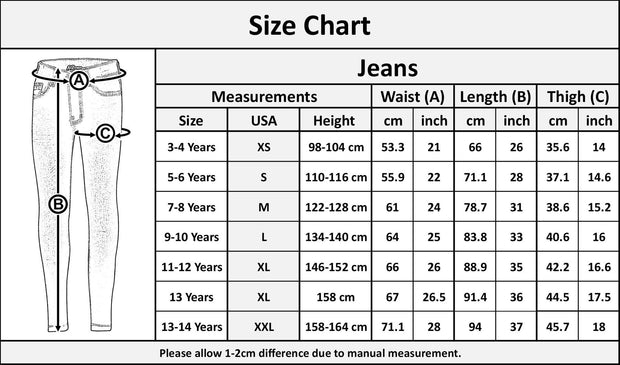 Kids Girls Stretchy Ripped Jeans Denim Skinny Fashion Frayed Pant Jegging 3-13 Y