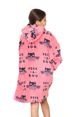 Kids Girls Boys Oversized Hoodie Animal Snuggle Blanket Super Soft Warm Fleece