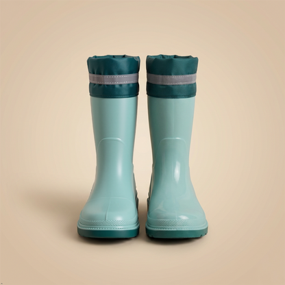 Kids Waterproof Wellington  PVC Rain Wellies Adjustable Warm Lined Non Slip Sole