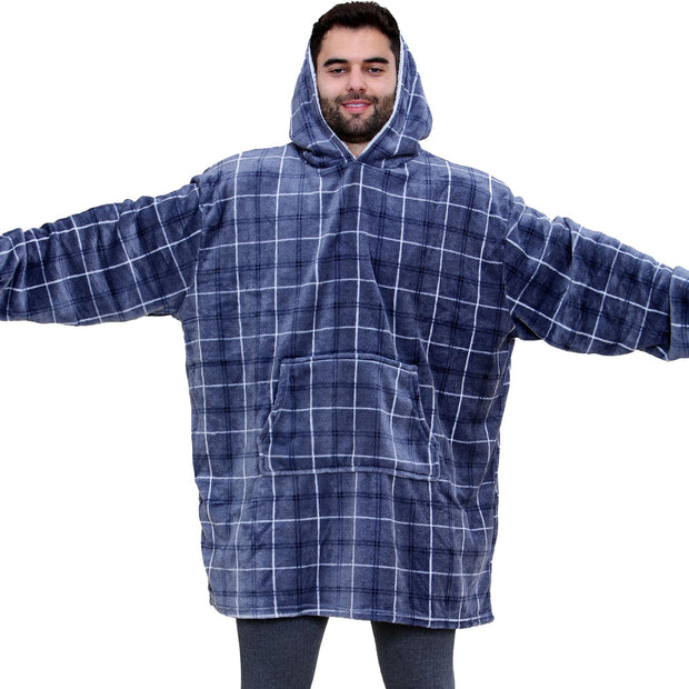 A2Z Unisex Mens Ladies Oversized Kangaroo Pocket Hooded Animal Wearable Blanket