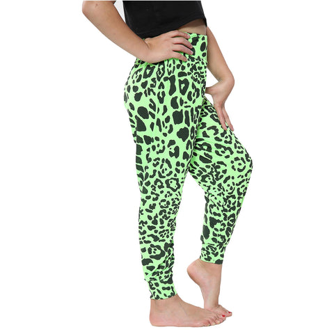 Kids Girls Ali Baba Style Leopard Harem Trouser Leggings Pants Age 5-13 Years