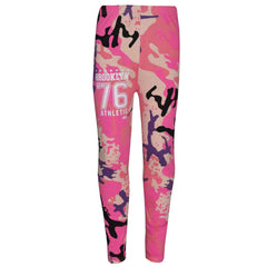 Girls Top Kids Designer's Brooklyn 76 Athletic T Shirt Top & Legging Set 7-13 Yr