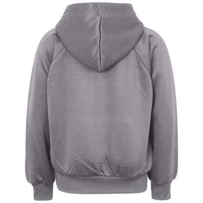 Kids Girls Boys Plain Tracksuit Hooded Sweat Hoodie Bottom Jog Suit Joggers 5-13
