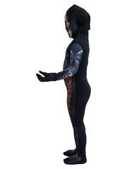 Boys Girls Mecha Skeleton Halloween Costume with Skull Mask Scary Jumpsuit 3-14