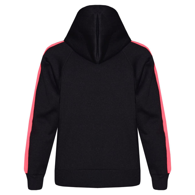 A2Z 4 Kids® Girls Boys Tracksuit Designer's Plain Contrast Neon Pink Stripes Fleece Hooded Hoodie Bottom Jogging Suit Joggers Age 5 6 7 8 9 10 11 12 13 Years