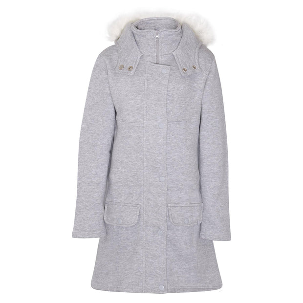 A2Z 4 Kids Grey Parka Jacket Faux Fur Hooded Coat Drawstring Waist Fashion Girls Age 5-13 Years