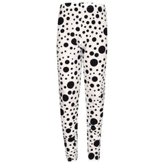 Girls Dresses Kids Black Polka Dot Print Crop Top Legging Midi Skater Dress 7-13