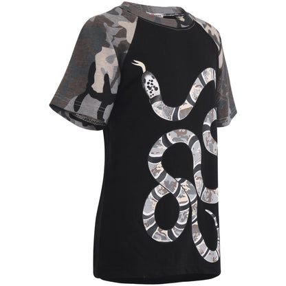 Kids Snake Camo Print Top & Shorts Set Active Wear Girls Boys Age 5-13 years