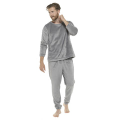 A2Z Mens Fleece Twosie  Pyjama Set Soft Winter Loungewear Top & Bottom M-2XL