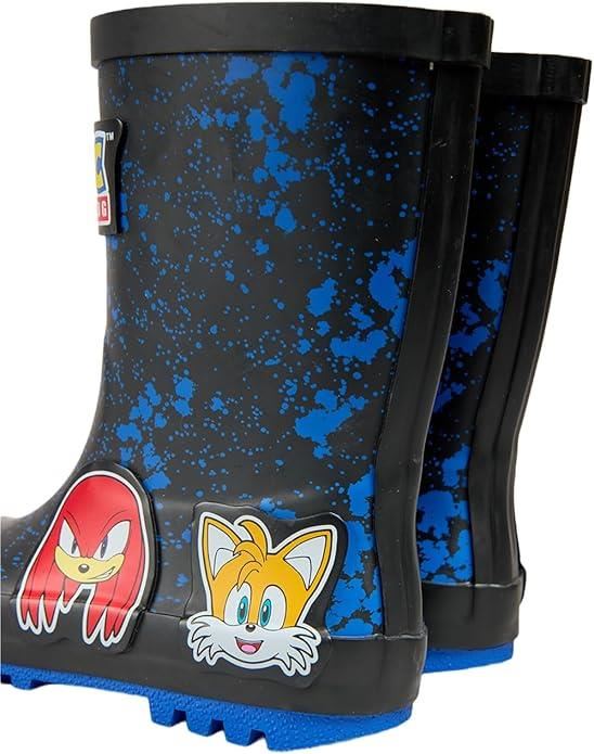Kids Sonic The Hedgehog Boys Wellington Waterproof Rain Boots Official Licensed