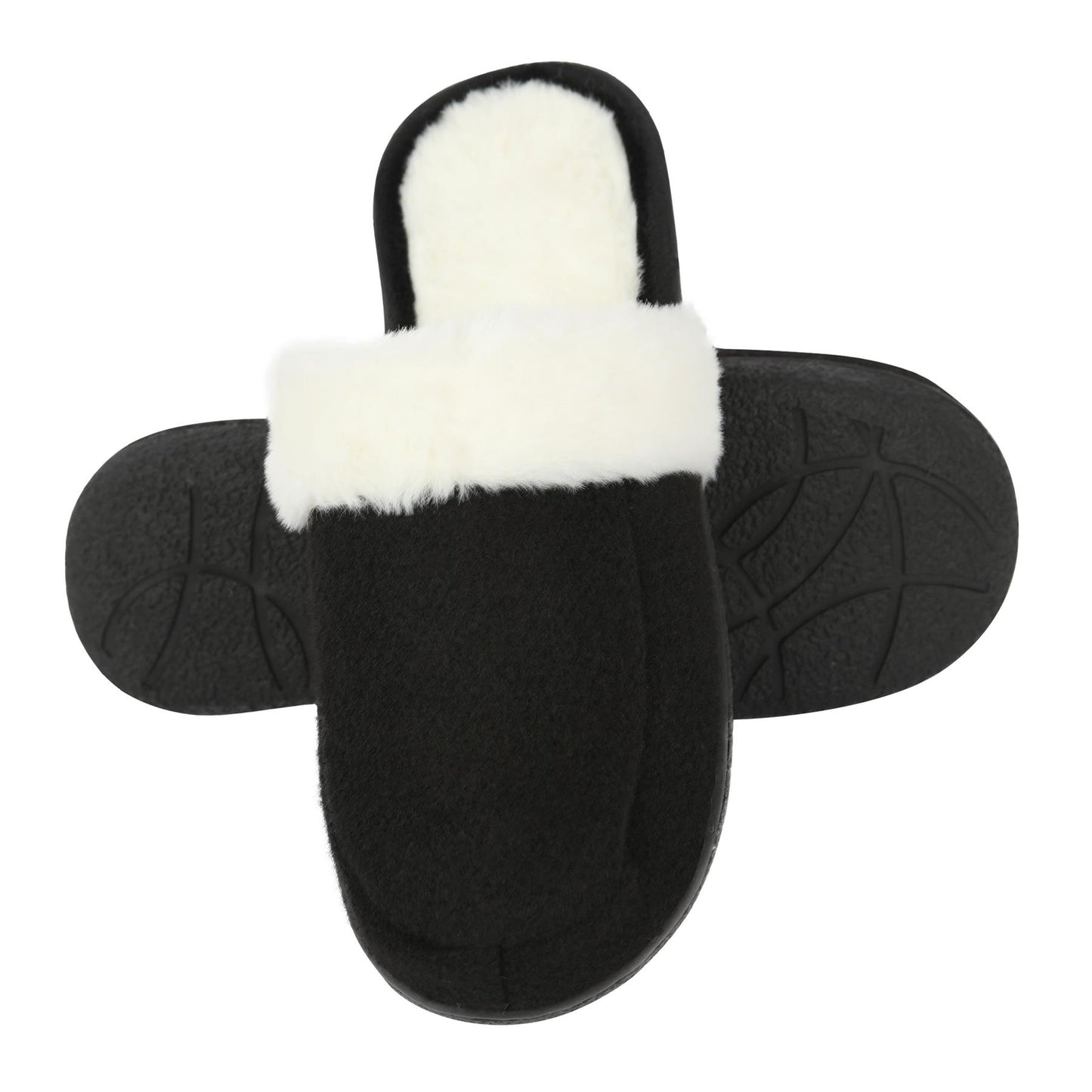A2Z Womens Soft Slip On Slippers with Faux Fur Indoor House Shoes Non Slip Sole