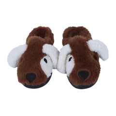 Kids Cute 3D Dog Animal Slippers Soft Plush Warm Indoor Non-Slip Footwear Shoes