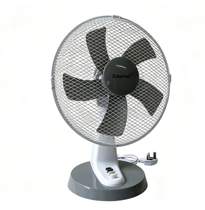 12 Inch Desk Fan with Oscillation 3 Speed Settings Tilt Angle Design Table Fan