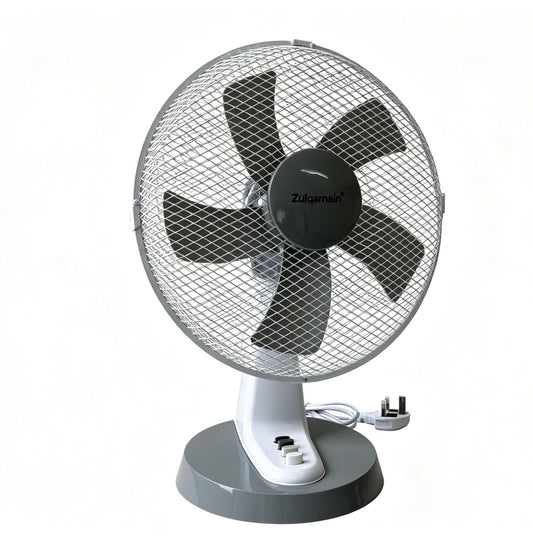 12 Inch Desk Fan with Oscillation 3 Speed Settings Tilt Angle Design Table Fan