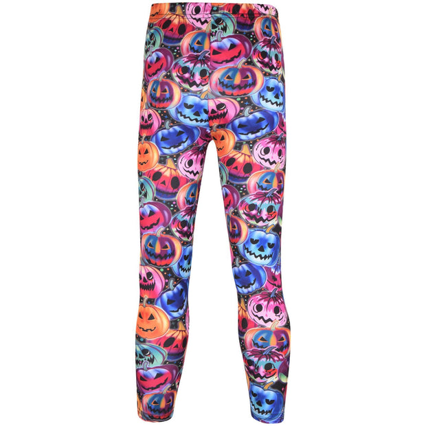 Girls Halloween Legging Spider Web Skull Print Leggings Fancy Costume 3-13 Years
