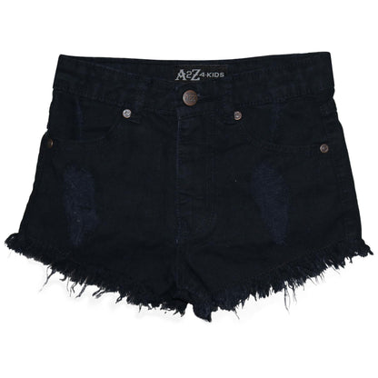 A2Z 4 Kids Girls Shorts Skinny Ripped Jeans Denim Stretch Short Casual�Half�Pant