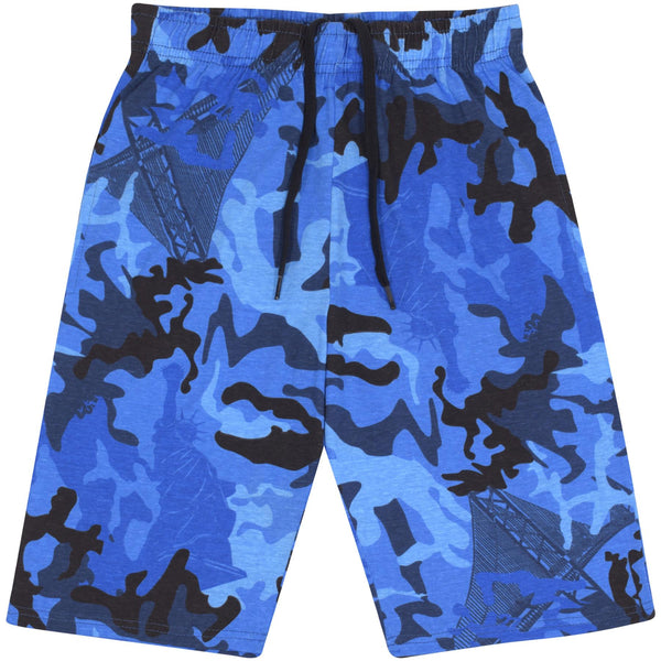 A2Z 4 Kids Boys 100% Cotton Shorts Comfort Stretch Camo Blue Pants Trendy Casual Summer Cool Lightweight Shorts For Boys Age 5 6 7 8 9 10 11 12 13 Years