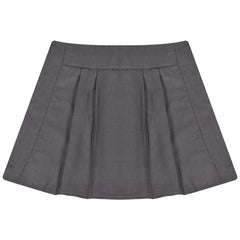 Kids Girls Plain School Uniform Pleated Skirt Elasticated Summer Skater Skirts