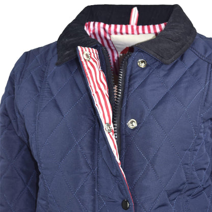 Kids Jackets Girls Quilted Padded Collar Buttoned Zipped Jacket Age 5-13 Years
