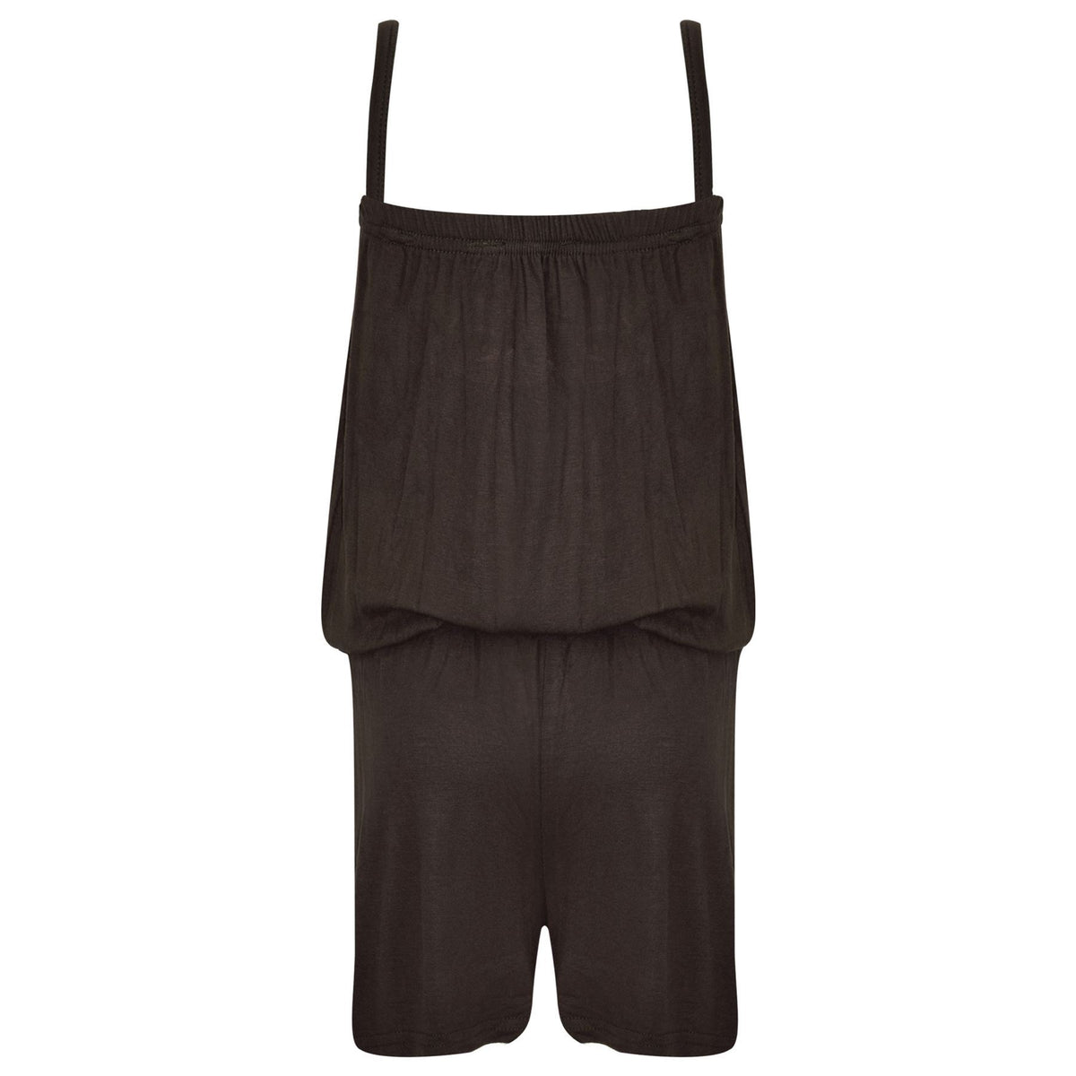 Girls Jumpsuit Kids Plain Color Trendy Playsuit All In One Jumpsuits 5-13 Years