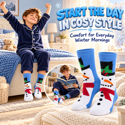 Kids Boys Girls Cotton Rich Christmas Socks Xmas Festive Soft Winter Socks