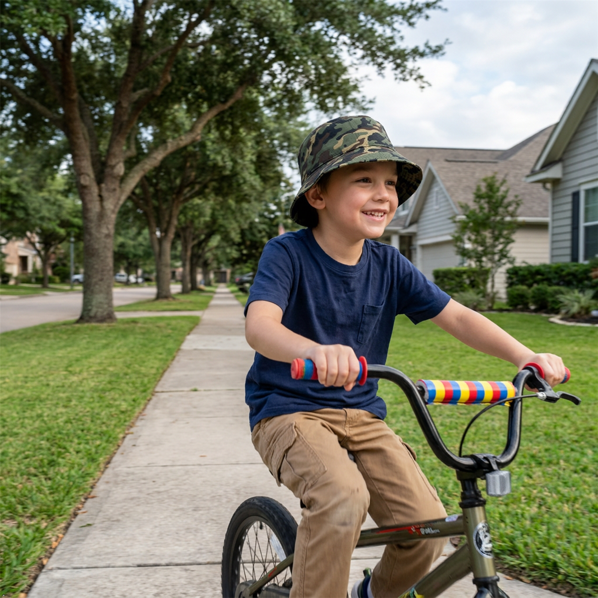 Boys True Camo Baseball Cap Kids Cotton Adjustable Summer Peak Hat Age 3-12