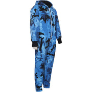 A2Z 4 Kids Boys Girls Fleece Onesie Designer's Camouflage Blue Print All In One Jumpsuit Playsuit New Age 5 6 7 8 9 10 11 12 13 Years