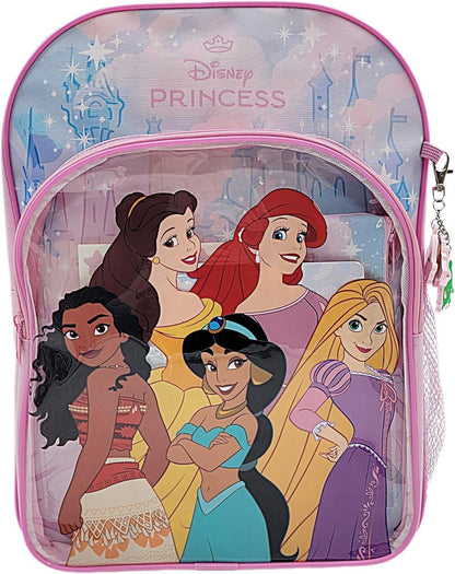 Disney Princess Girls School Backpack With Pencil Case Notebook Pencils Stickers