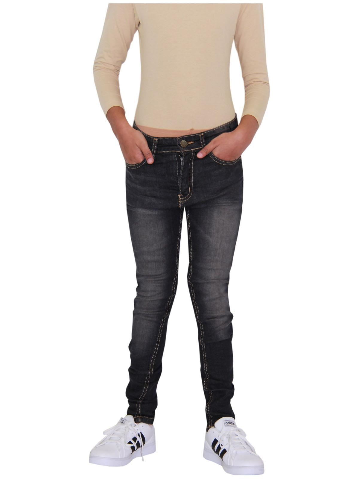 Girls Skinny Jeans Denim Pants Fit Trousers Jeans for Children Age 3-14 Years