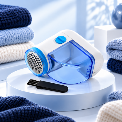 A2Z Portable Lint Remover Battery Operated Fabric Clothes Shaver Blue