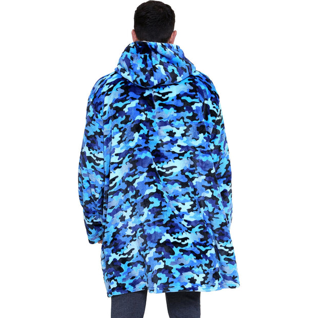 A2Z Unisex Mens Ladies Oversized Kangaroo Pocket Hooded Animal Wearable Blanket