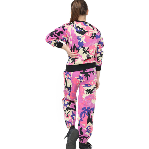 Kids Plain Tracksuit Sweatshirt Set Jumper and Bottoms PE School Girls Boys 2-13