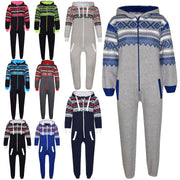 A2Z 4 Kids® Kids Fleece Onesie Girls Boys Aztec Snowflake Print All In One Jumsuit Playsuit Nightwear New Age 7 8 9 10 11 12 13 Years