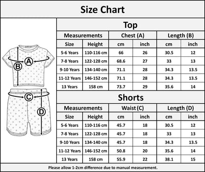 A2Z 4 Kids Girls Crop & Shorts Polka Dot Trendy Fashion Outfit Age 5-13 Years