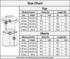 A2Z 4 Kids Girls Crop & Shorts Polka Dot Trendy Fashion Outfit Age 5-13 Years