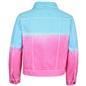 Kids Girls Fashion Denim Blue Jacket Long Sleeve Acid Wash Tie Dye Printed Gifts