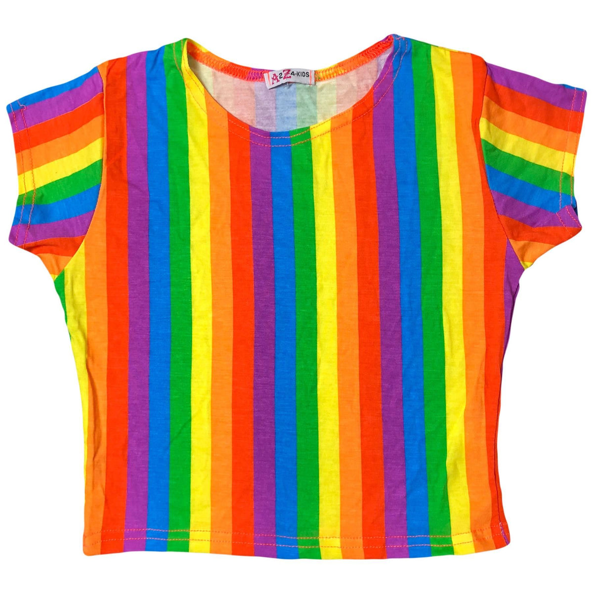 Girls Rainbow Clothing Crop Tops Skirts Dresses Jumpsuits Leggings Party Wear