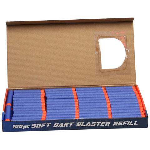 100pcs Blue Refill Darts Foam Bullet Darts Nerf N-strike Series Blasters Toy Gun