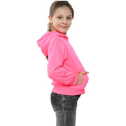 A2Z 4 Kids Girls Sweat Shirt Tops Designer's Casual Plain Neon Pink Pullover Sweatshirt Fleece Hooded Jumper Coats New Age 2 3 4 5 6 7 8 9 10 11 12 13 Years